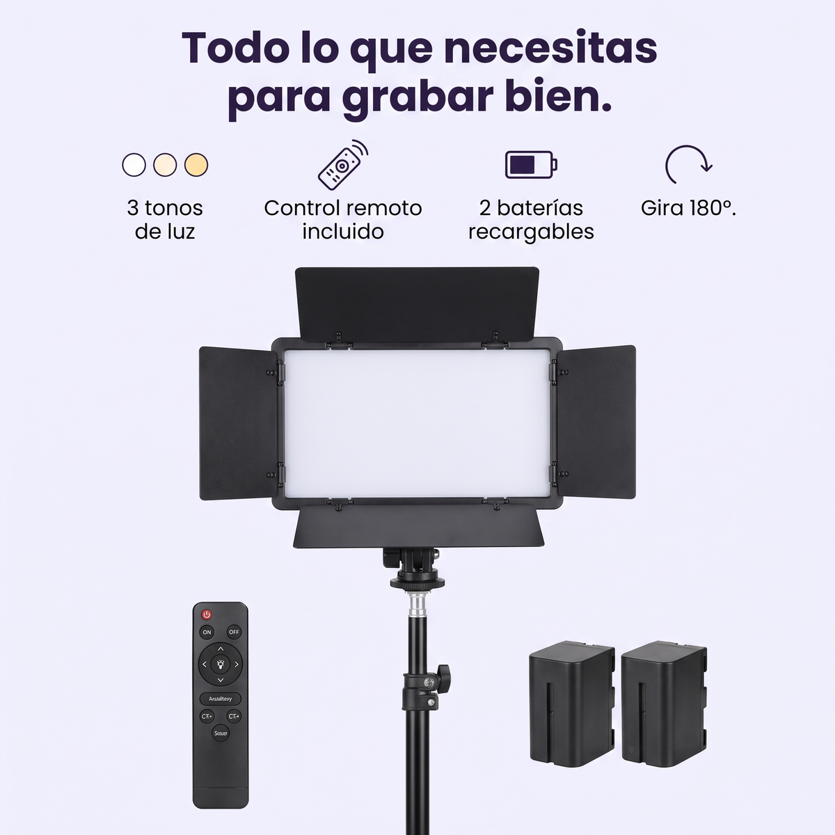 Panel led  U-680 profesional para creadores (incluye baterias)